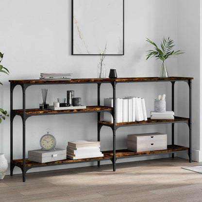 Console Table 160x29x75 cm Engineered Wood Smoked oak 160 cm