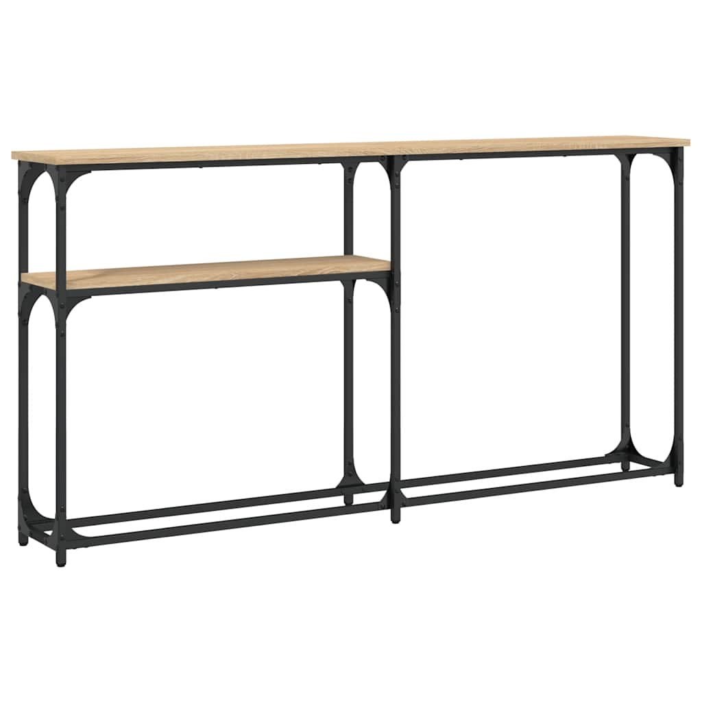 Console Table 90x22,5x75 cm Engineered Wood Sonoma oak