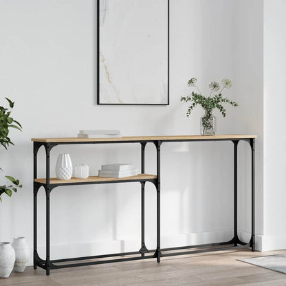 Console Table 90x22,5x75 cm Engineered Wood Sonoma oak