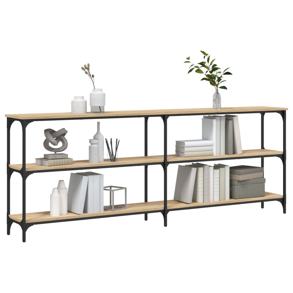 Console Table 100x29x75 cm Engineered Wood Sonoma oak 200 cm