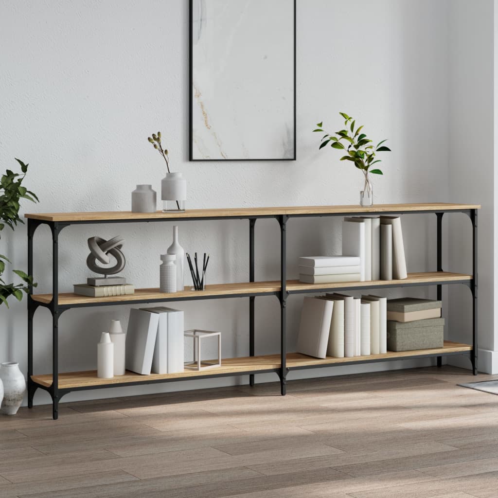 Console Table 100x29x75 cm Engineered Wood Sonoma oak 200 cm