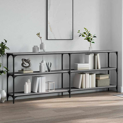 Console Table 100x29x75 cm Engineered Wood Grey sonoma 200 cm