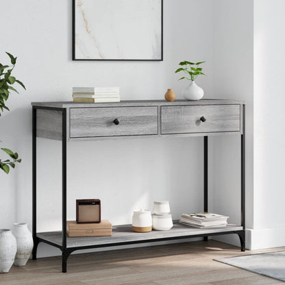 Console Table 100x34,5x75 cm Engineered Wood Grey sonoma 100 cm