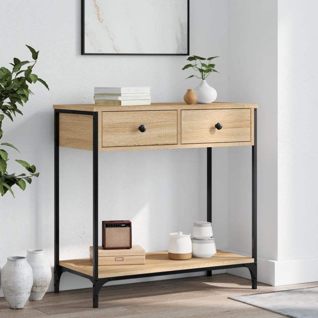 Console Table 100x34,5x75 cm Engineered Wood Sonoma oak 75 cm