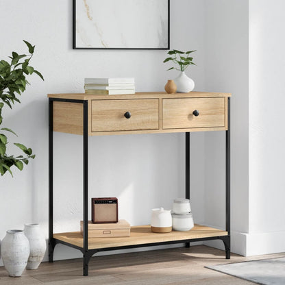 Console Table 100x34,5x75 cm Engineered Wood Sonoma oak 75 cm