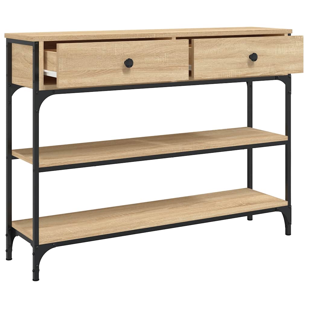 Console Table 100x25x75 cm Engineered Wood Sonoma oak 100 cm