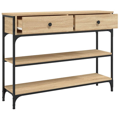 Console Table 100x25x75 cm Engineered Wood Sonoma oak 100 cm