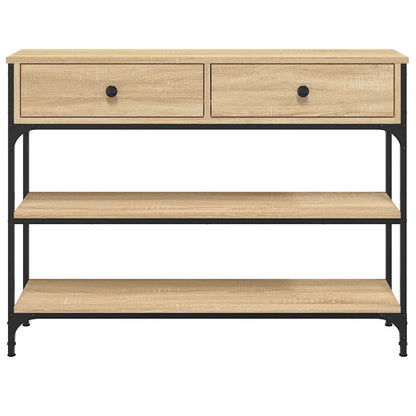 Console Table 100x25x75 cm Engineered Wood Sonoma oak 100 cm