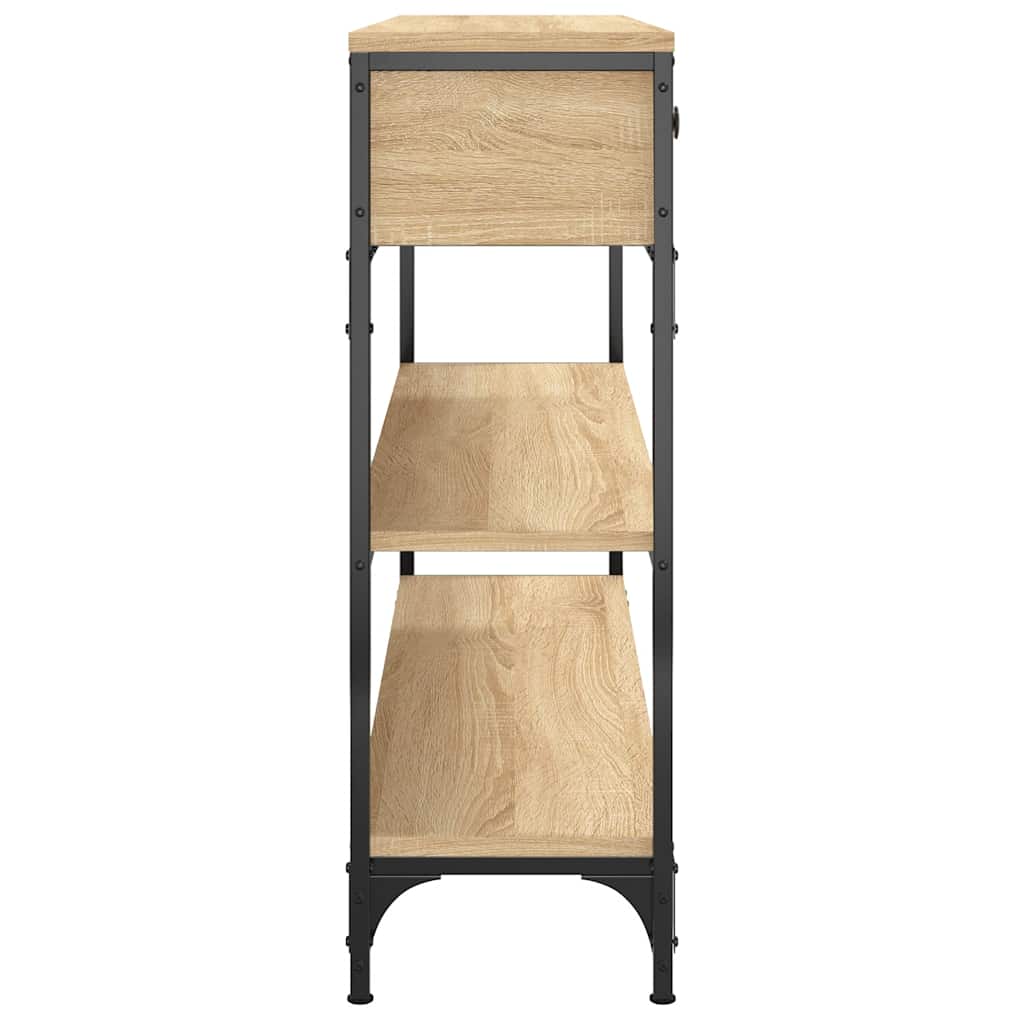 Console Table 100x25x75 cm Engineered Wood Sonoma oak 100 cm