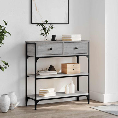 Console Table 100x25x75 cm Engineered Wood Grey sonoma 72.5 cm