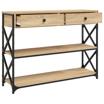 Console Table 75x28x75 cm Engineered Wood Sonoma oak 100 cm