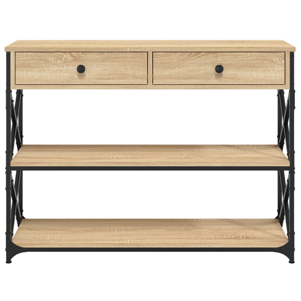 Console Table 75x28x75 cm Engineered Wood Sonoma oak 100 cm
