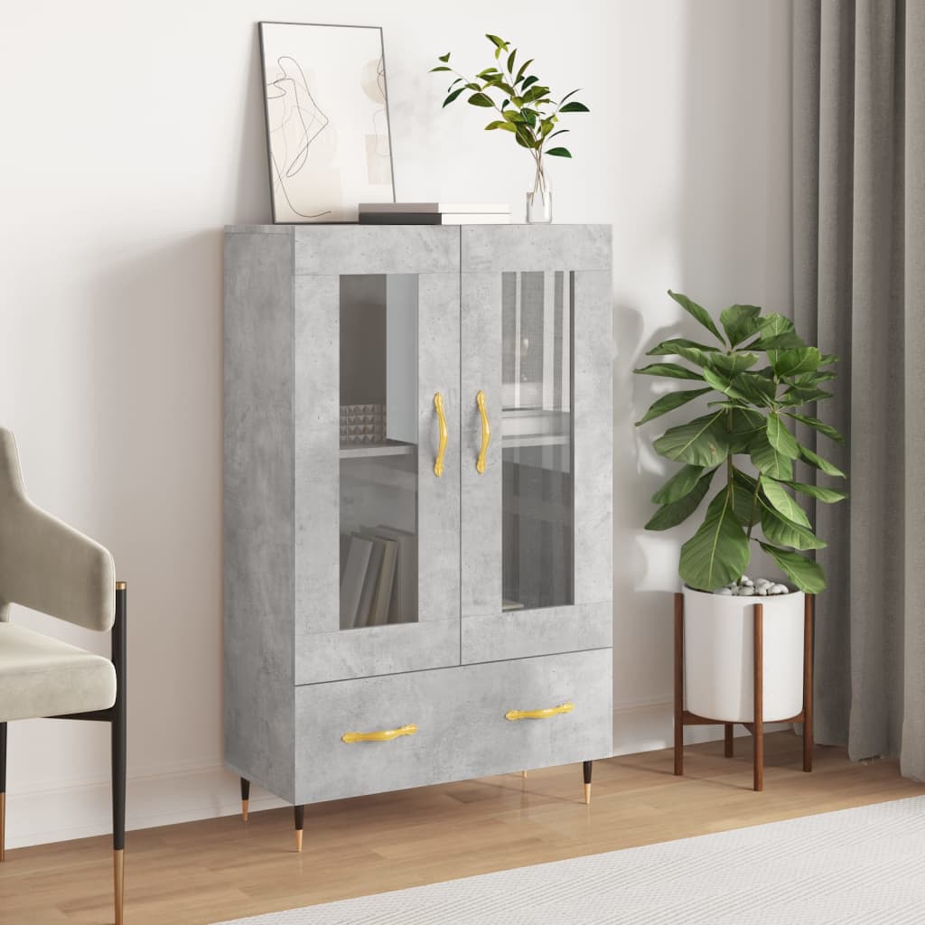 Highboard 69,5x31x115 cm Engineered Wood Concrete grey