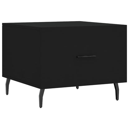 Coffee Table 50x50x40 cm Engineered Wood Black 2