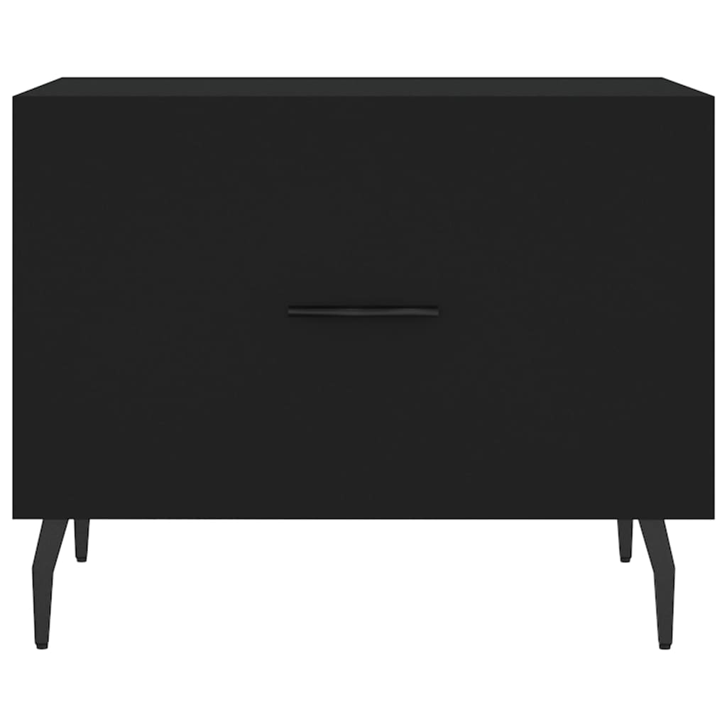 Coffee Table 50x50x40 cm Engineered Wood Black 2