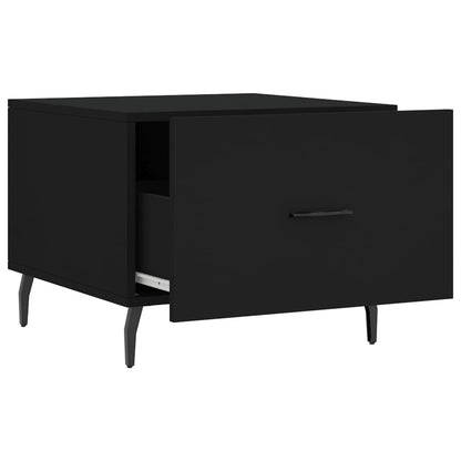 Coffee Table 50x50x40 cm Engineered Wood Black 2