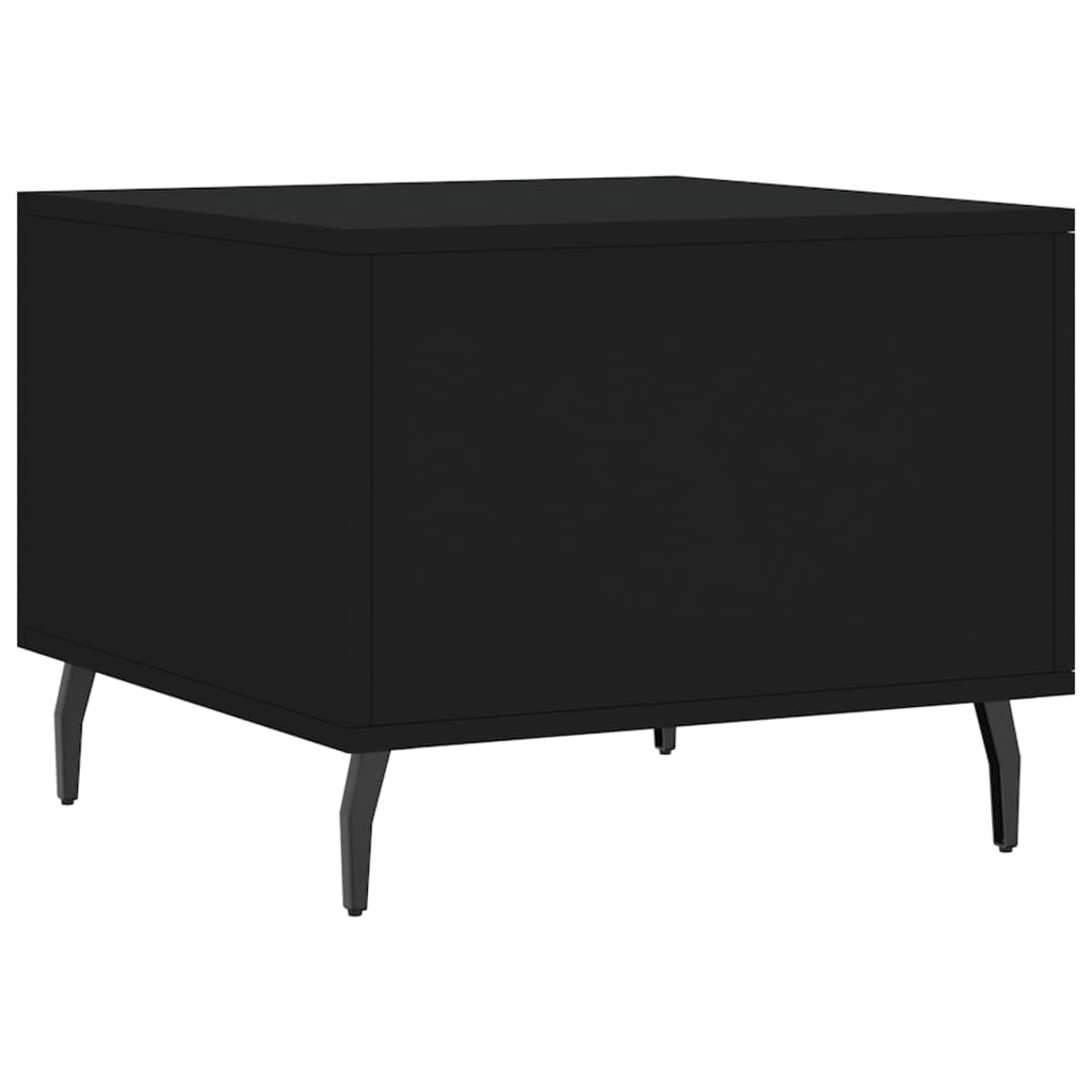 Coffee Table 50x50x40 cm Engineered Wood Black 2