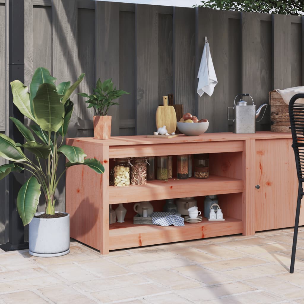 vidaXL Outdoor Kitchen Cabinet "MEPPEL" Solid Wood Pine Width 106 cm