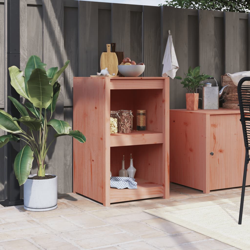 Outdoor Kitchen Cabinet "MEPPEL" 55x55x92 cm Solid Wood Douglas Natural douglas 2 shelves