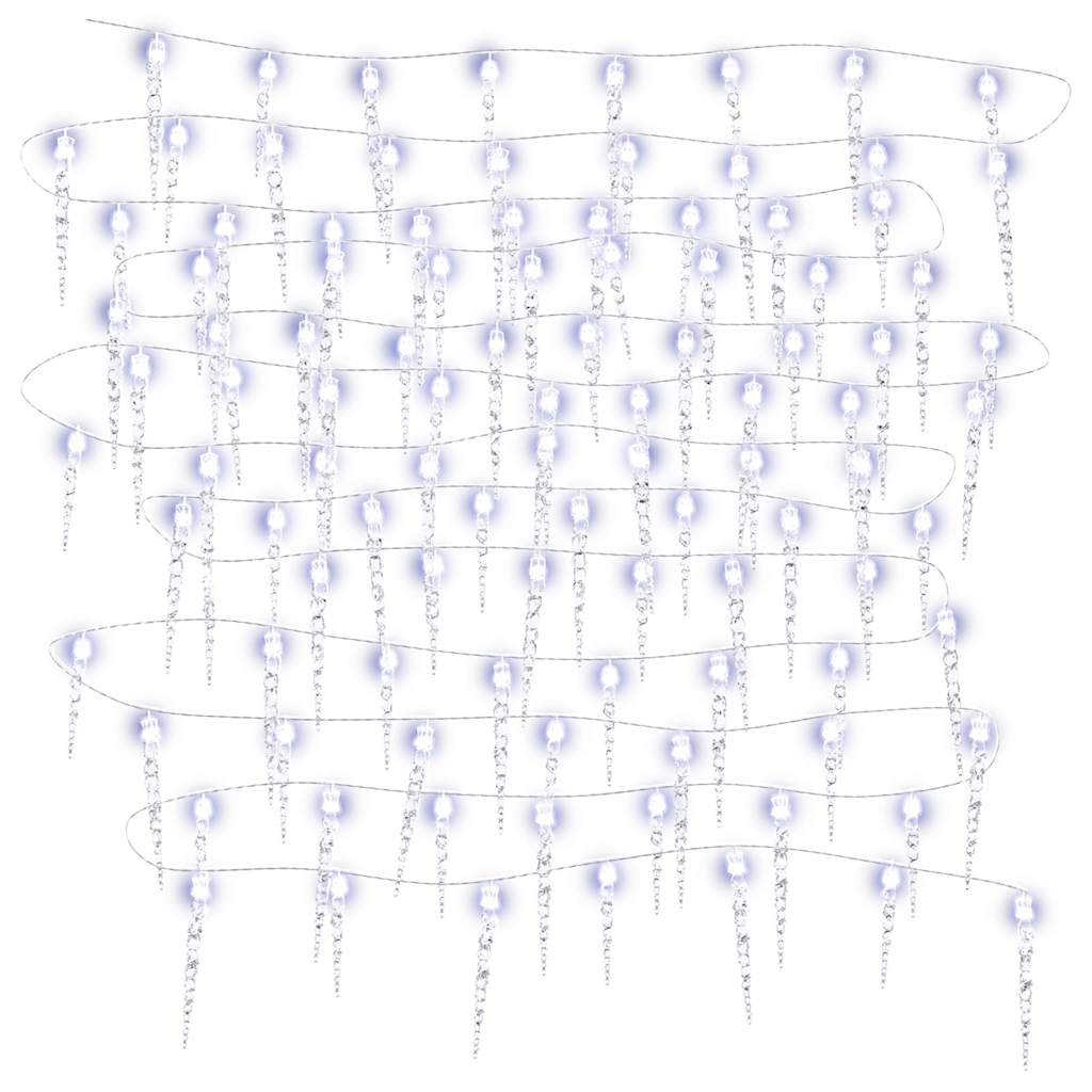 Christmas Icicle Light LEDs 20 m Acrylic PVC Cold white