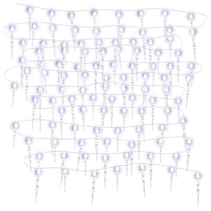 Christmas Icicle Light LEDs 20 m Acrylic PVC Cold white