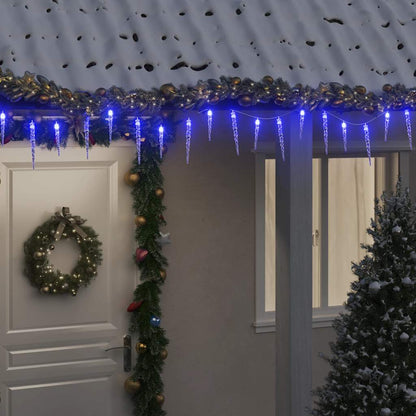 Christmas Icicle Light LEDs 20 m Acrylic PVC Blue
