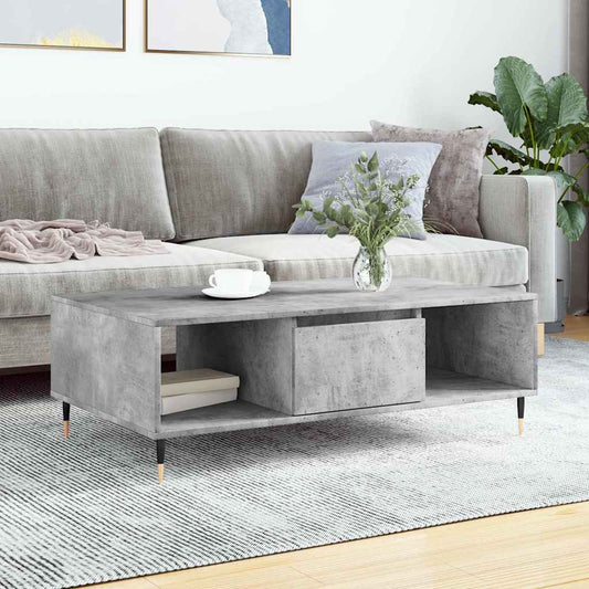 Coffee Table 104x60x35 cm Engineered Wood Concrete grey