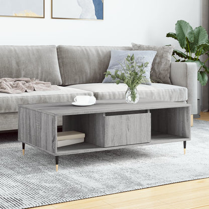 Coffee Table 104x60x35 cm Engineered Wood Grey sonoma