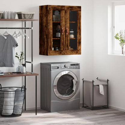 Wall Mounted Cabinet 69,5x34x90 cm Smoked oak