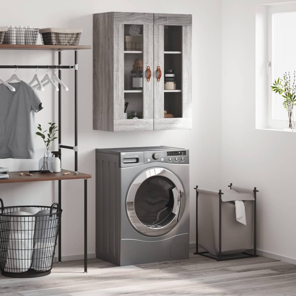 Wall Mounted Cabinet 69,5x34x90 cm Grey sonoma