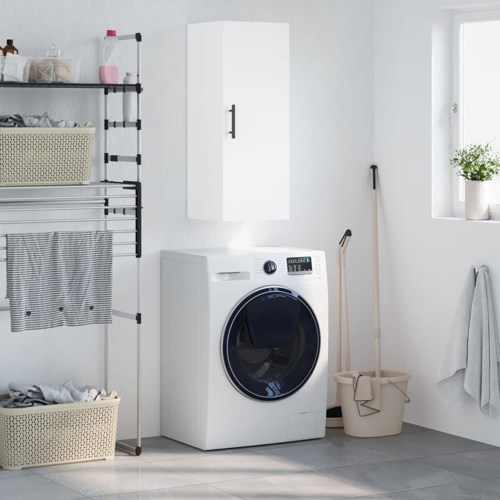Wall Mounted Cabinet 34,5x34x90 cm White