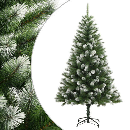 Artificial Hinged Christmas Tree with Flocked Snow 300 LEDs 210 cm Basic