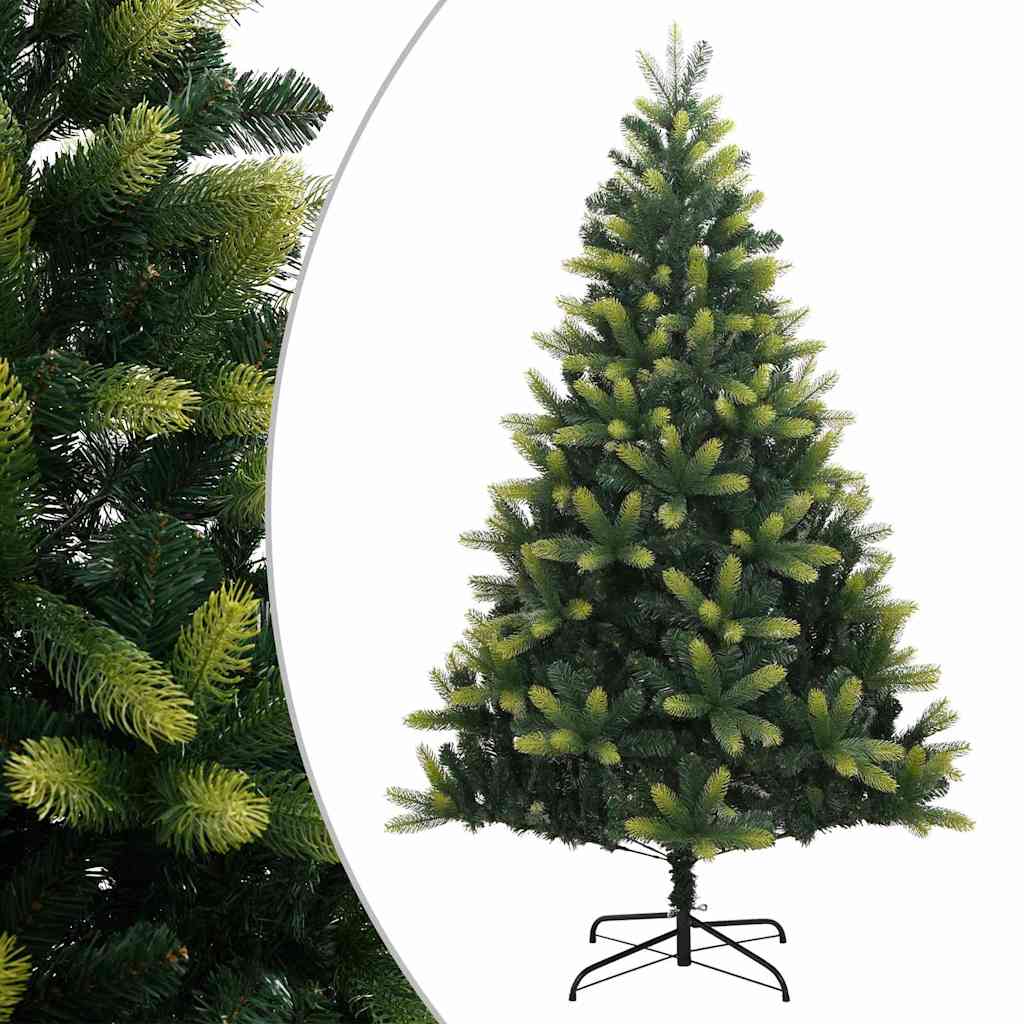 Artificial Hinged Christmas Tree 300 LEDs Green 210 cm Basic