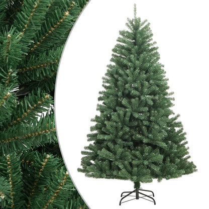 Artificial Hinged Christmas Tree PVC and Metal Green 240 cm Basic