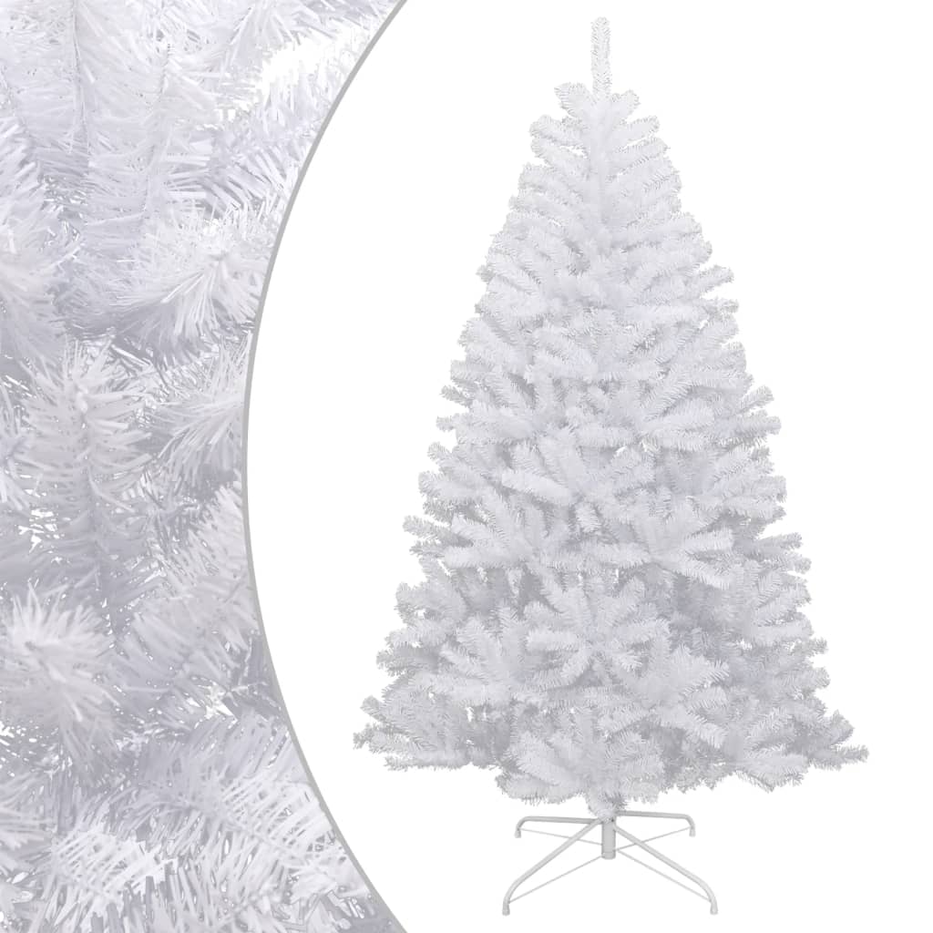 Artificial Hinged Christmas Tree with Flocked Snow White 210 cm