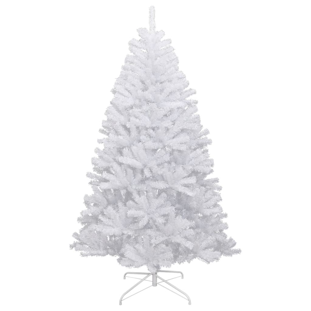 Artificial Hinged Christmas Tree with Flocked Snow White 210 cm