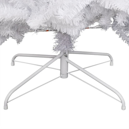 Artificial Hinged Christmas Tree with Flocked Snow White 210 cm