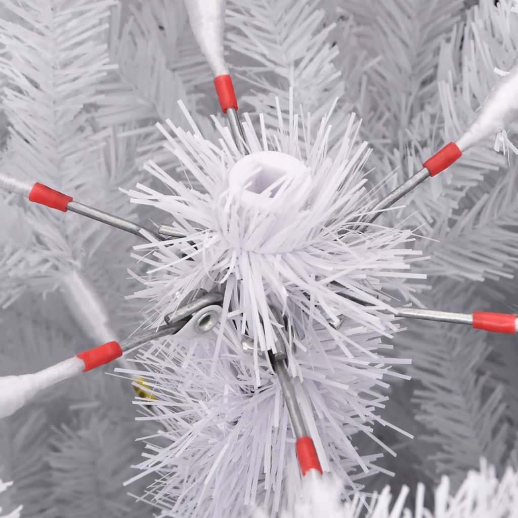 Artificial Hinged Christmas Tree with Flocked Snow White 210 cm