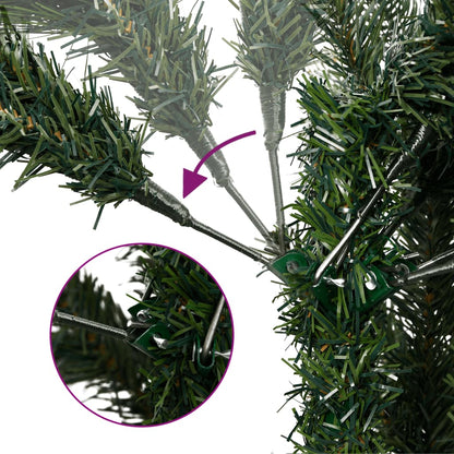 vidaXL Artificial Hinged Christmas Tree with Cones 240 cm 3