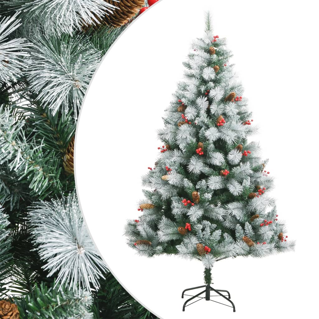 Artificial Christmas Tree Green and white 240 cm Basic