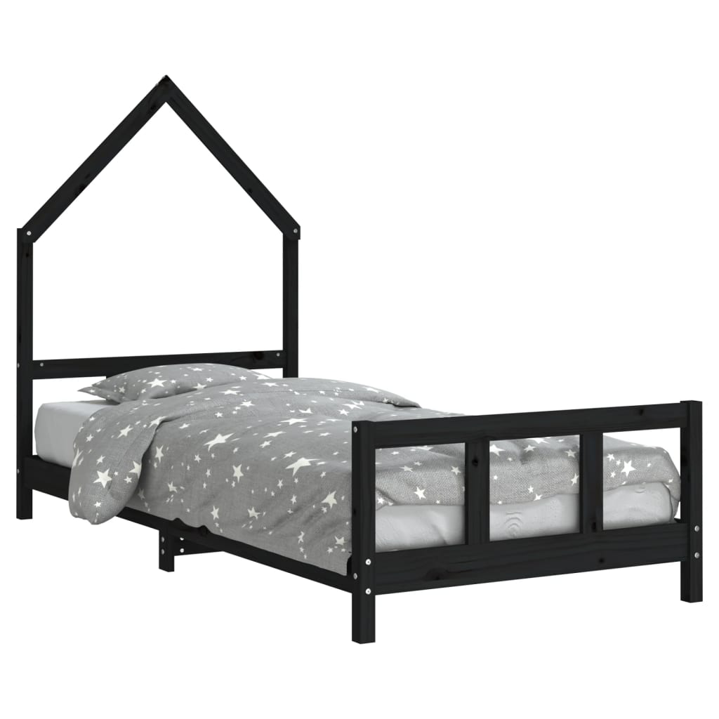 Kids Bed Frame Solid Wood Pine 90 cm 200 cm