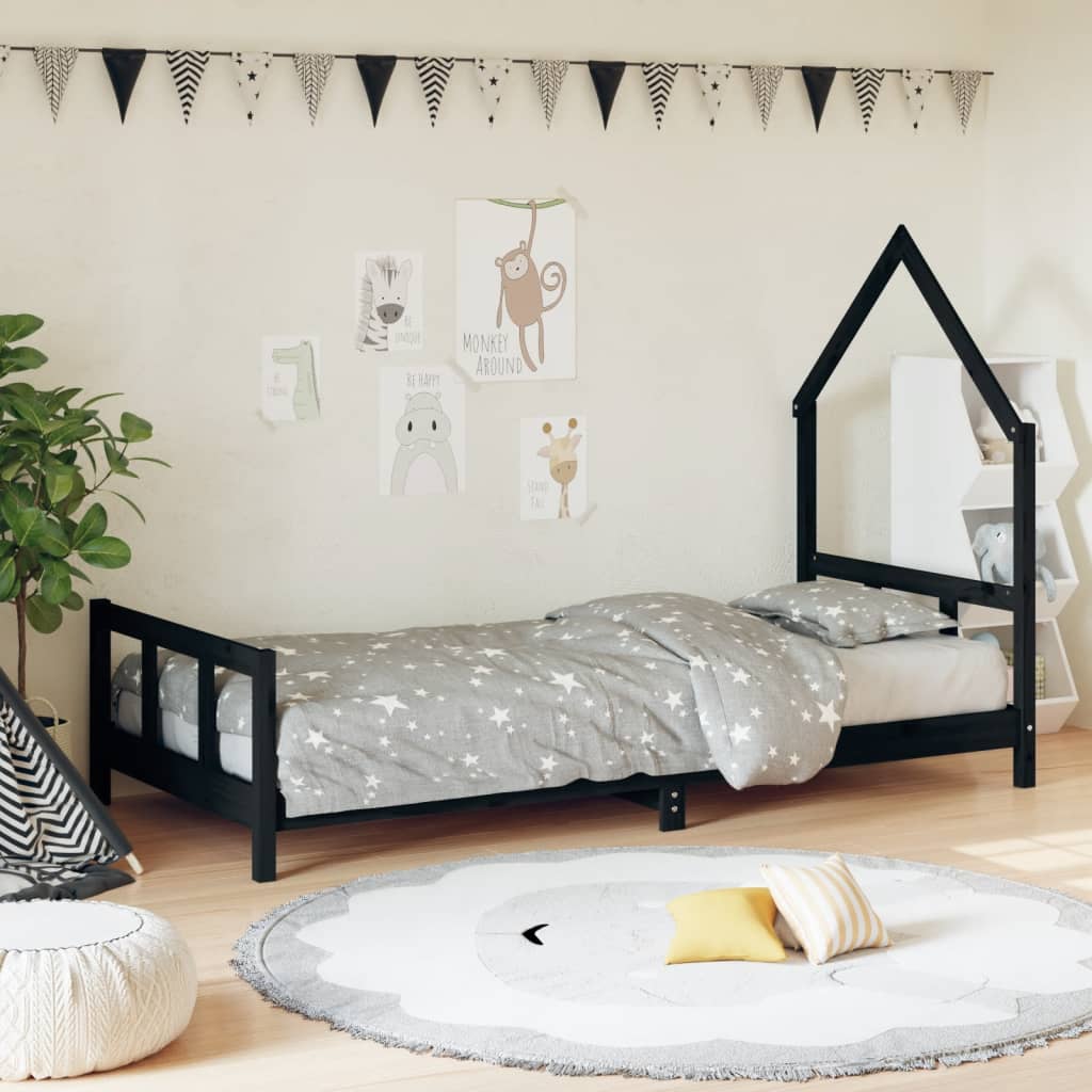 Kids Bed Frame Solid Wood Pine 90 cm 200 cm