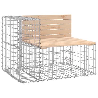 vidaXL Garden Bench Gabion Design 184x71x65.5 cm Solid Wood Pine 3