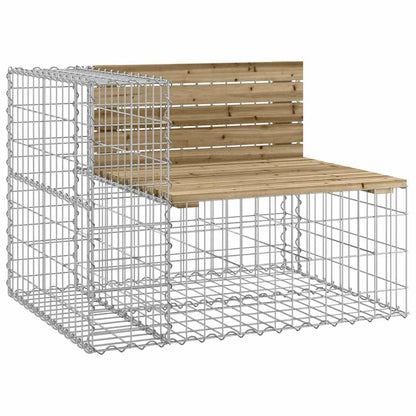 vidaXL Garden Bench Gabion Design 184x71x65.5 cm Impregnated Wood Pine 3