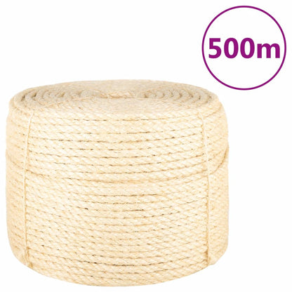 vidaXL Rope 100% Sisal 10 mm 500 m 1