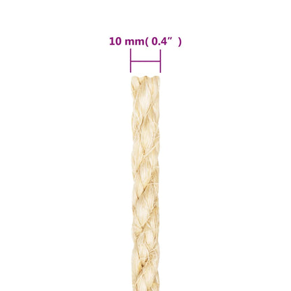 vidaXL Rope 100% Sisal 10 mm 500 m 4