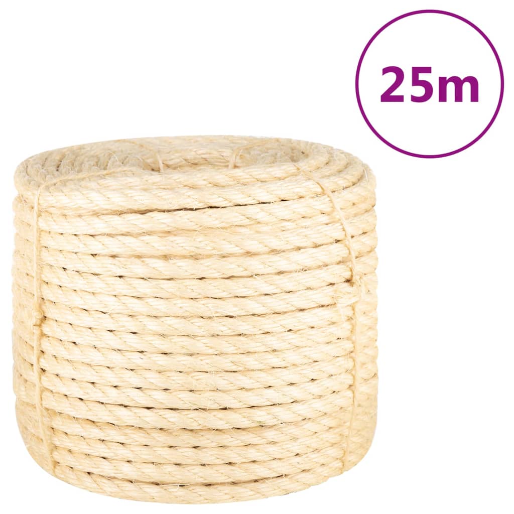 Rope 100% Sisal Length 25 m 14 mm