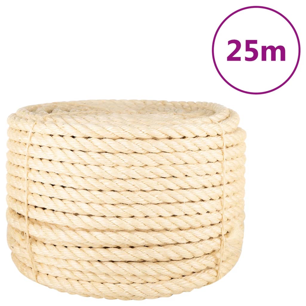 Rope 100% Sisal Length 25 m 20 mm