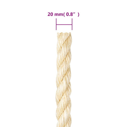 Rope 100% Sisal Length 25 m 20 mm