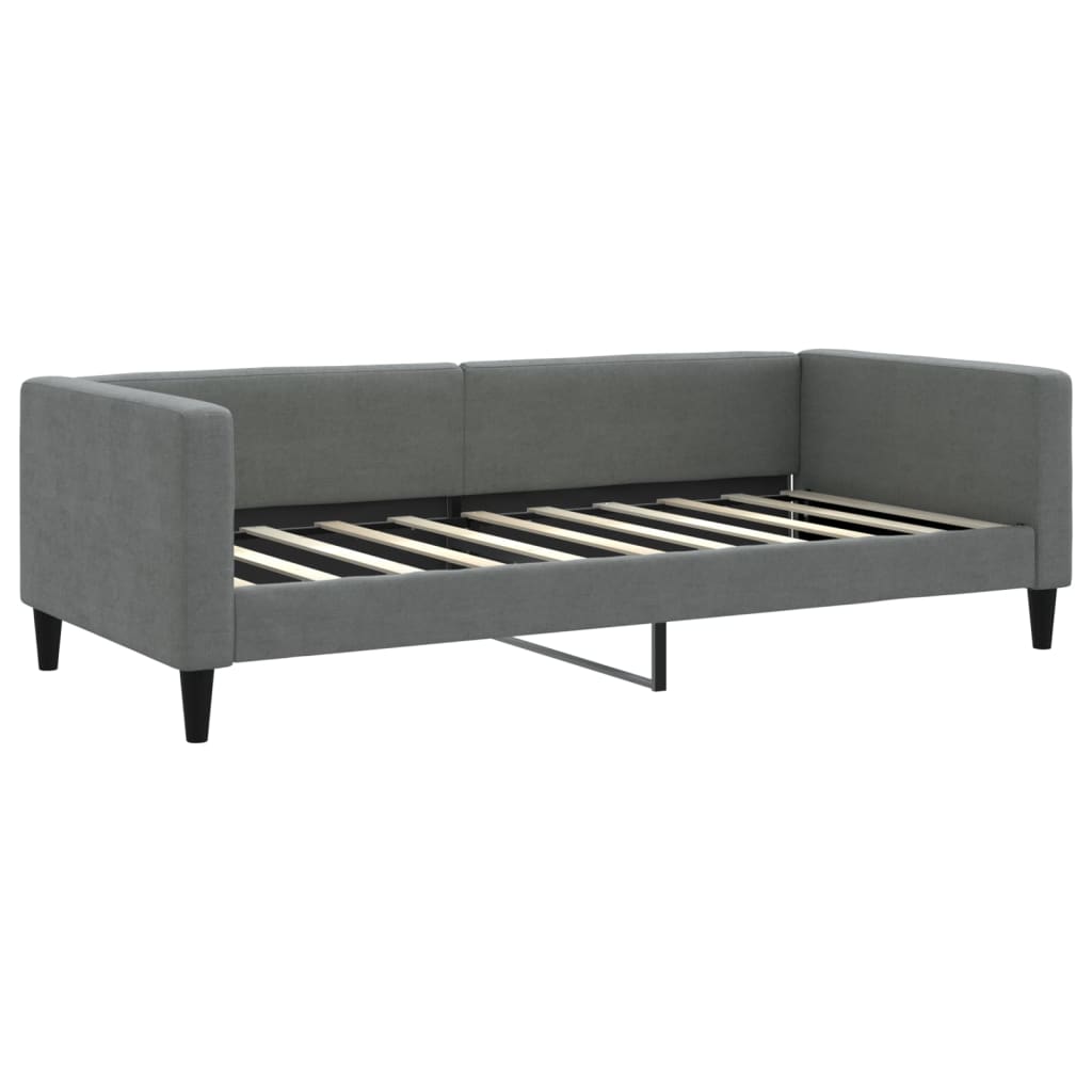 vidaXL Daybed with Trundle without Mattress Dark Grey 90x190 cm 6